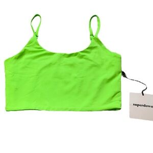 Superdown Women’s Sports Bra Size XS NWT Neon Green